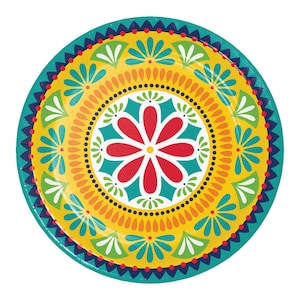 Fiesta Time Paper Lunch Plates 8ct | Cinco de Mayo | Taco Bout a Baby Shower | Fiesta Bridal Shower | Fiesta Birthday | Fiesta Bachelorette