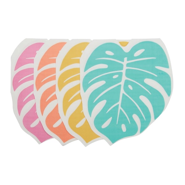 Multicolor Monstera Leaf Lunch Napkins 20ct | Tropical Baby Shower | Tropical Bridal Shower | Tropical Bachelorette Party | Aloha Party