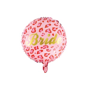 Pink Leopard Print Bride Balloon 17in | Let's Get Wild Bachelorette Party | Wild Bride | Last Rumble in the Jungle | Leopard Bachelorette