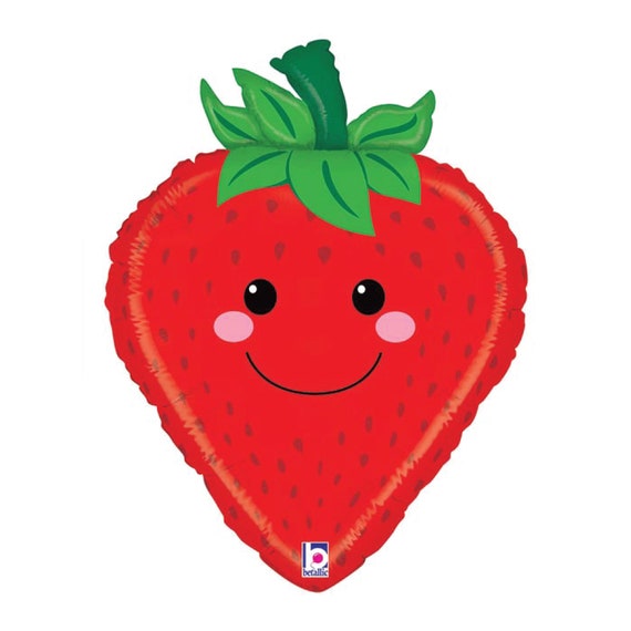 Happy Strawberry Balloon 26" | Tutti Fruity Party | Twotti Frutti | Tropical Fruit Stand | Tropical Birthday | Summer Pool Decorations Il_570xn