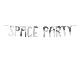 Space Party Letter Banner 3ft | Blast Off Birthday Party Decorations | Outer Space Baby Shower | Two The Moon | Out of This World