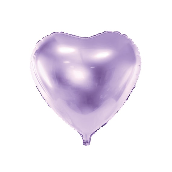 Lilac Heart Balloon 18" | Purple Heart Balloon | Girl Baby Shower Decor | Girl Birthday Party | First Birthday Party | Purple Party Decor Il_570xn