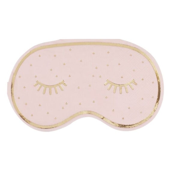 Pink Pamper Eye Mask Napkins | Slumber Party Squad | Sleepover | Spa Party | Bachelorette Party | Girls Birthday Party | 16 Paper Napkins Il_570xn
