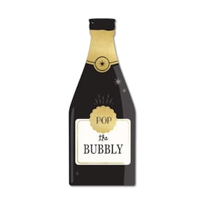 Pop the Bubbly Bottle Lunch Servietten 18ct | Countdown Silvesterparty | Silvester Hochzeit | NYE Party Dekor | Abschlussfeier