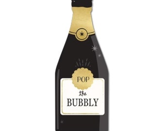 Pop the Bubbly Bottle Lunch Napkins 18ct | Countdown New Year's Eve Party | New Year's Eve Wedding | NYE Party Decor | Graduation Party