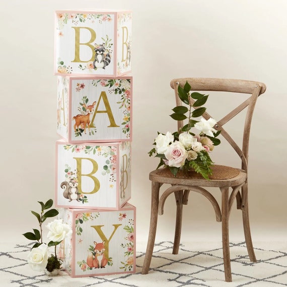 White Pop-Up Love Block Decorations 4ct