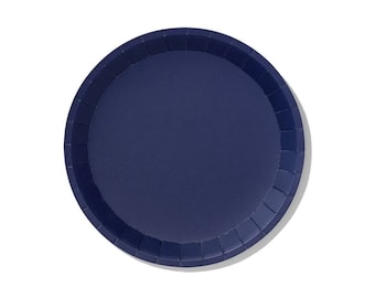 True Navy Blue Paper Dessert Plates 10ct | Navy Tableware | Bridal Shower | Baby Shower | Party Decorations | Small Round Paper Plates