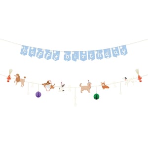 Dog Happy Birthday Banner Set 7ft | Pawty Birthday Banner | Puppy Party | Dog Garland | Dog Birthday Banner | Dog Party | Adopt a Puppy