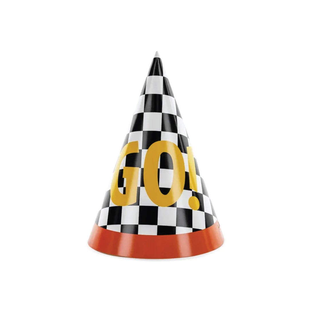 Speedway Racing Caps Checkered Race Car Party Hats (6ct) – Speedway or Two Fast Birthday ...