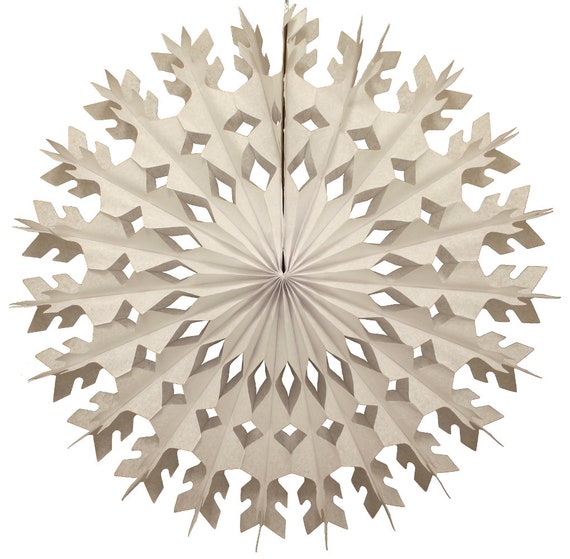 White Tissue Paper Snowflake 22" | Winter Baby Shower | Winter Wedding Decor | Winter Onederland | Frozen Party | Winter Wonderland Il_570xn