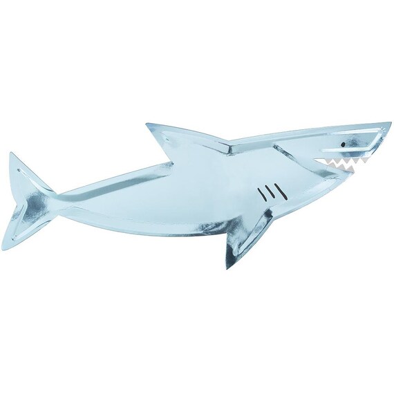Shark Snack Tray Platters 4ct | Shark Party Platter | Shark Party Decorations | Boys Birthday Party | Jaws Theme | Meri Meri Platters Il_570xn