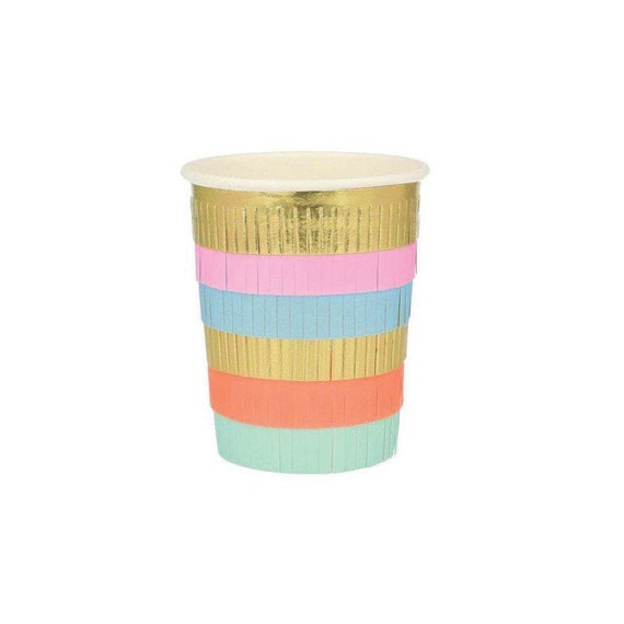 Circus Fringe Party Cups 8ct | Circus Birthday Party Decor | Carnival Birthday | Circus Baby Shower | Fiesta Birthday Party | Summer Luau Il_570xn