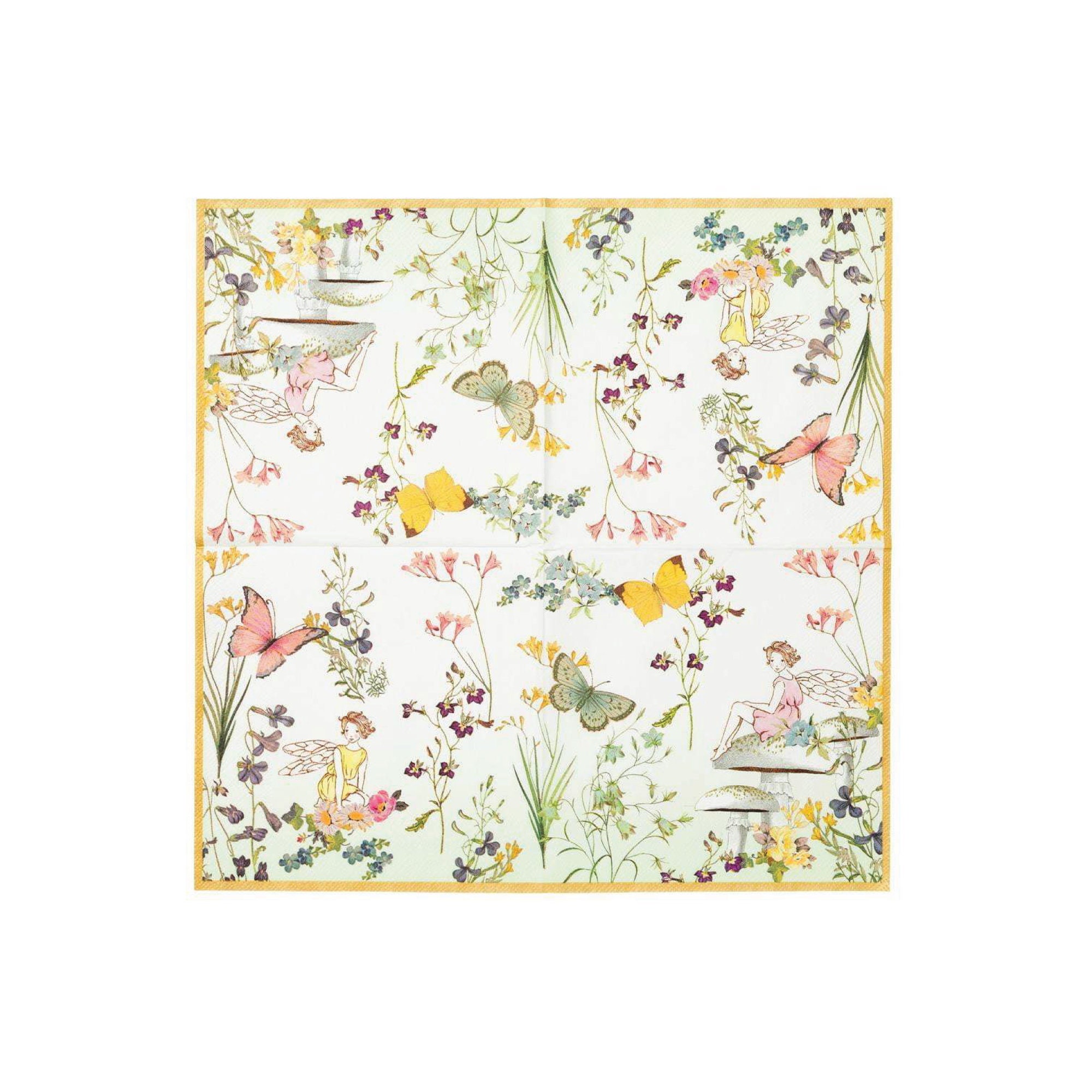 Floral Fairy Lunch Napkins 20ct Fairy Princess Party Etsy