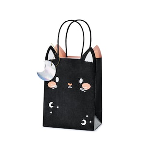 Halloween Cat Favor Bags 6ct | Kid Halloween Party | Halloween Birthday Party | Spooky Cute Halloween | Witch Cat | Witch Party
