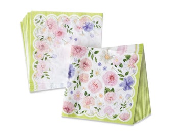 Floral Tea Party Lunch Napkins (30ct) – Tableware for Bridal or Baby Shower