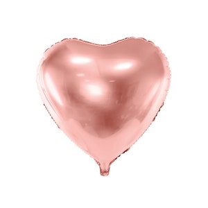 Rose gouden hart ballon 18&quot; | Bruiloft douche decor | Rose gouden bruids douche ballon | Vrijgezellenfeest ballonnen | Rose Gold Party Decor