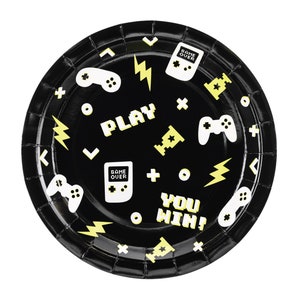 Level Up Lunch Plates 6ct | Level Up Birthday | Level Unlocked Video Game Birthday | Video Game Party Decor | Game On Birthday | Gamer Party