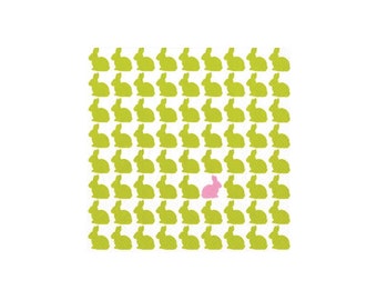 Bunny Parade Dessert Napkins (20ct) – Easter Party & Bunny Baby Shower Table Decor