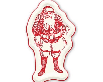 SALE | Vintage Santa Plates 8ct | Kids Christmas Party | Christmas Plates | Santa Decorations | Cookie Exchange Party | Holiday Office Party
