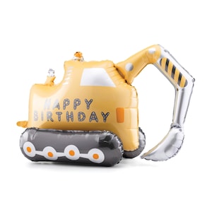 Giant Standing Excavator Balloon 30in - Construction Birthday Party Decor