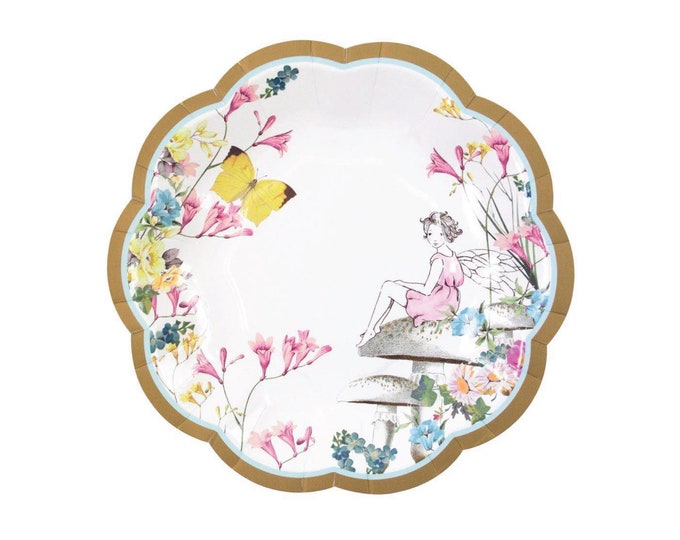 Floral Fairy Butterfly Dessert Plates 12ct Fairy Princess Etsy