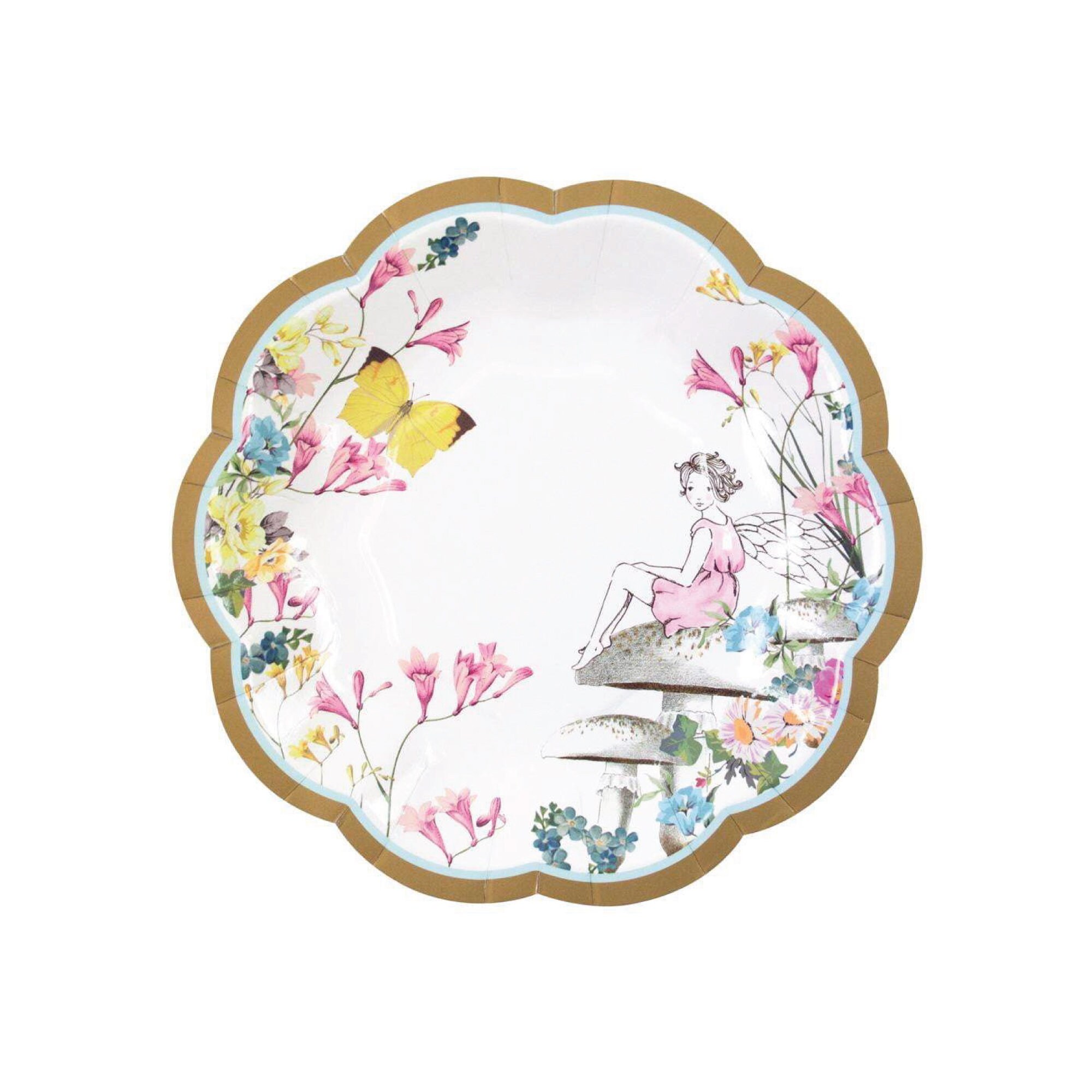 Floral Fairy Butterfly Dessert Plates 12ct Fairy Princess Party Decor Fairy Baby Shower Garden Tea Party Birthday Tea Party