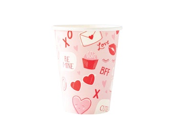 Valentine's Day Paper Cups 8ct  - Galentine's Day Party