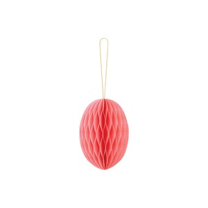 Pink Egg Honeycomb Decoration 4.75in | Bunny Baby Shower Decor | Bunny First Birthday Party | Some Bunny is One | Easter Bunny Party Decor
