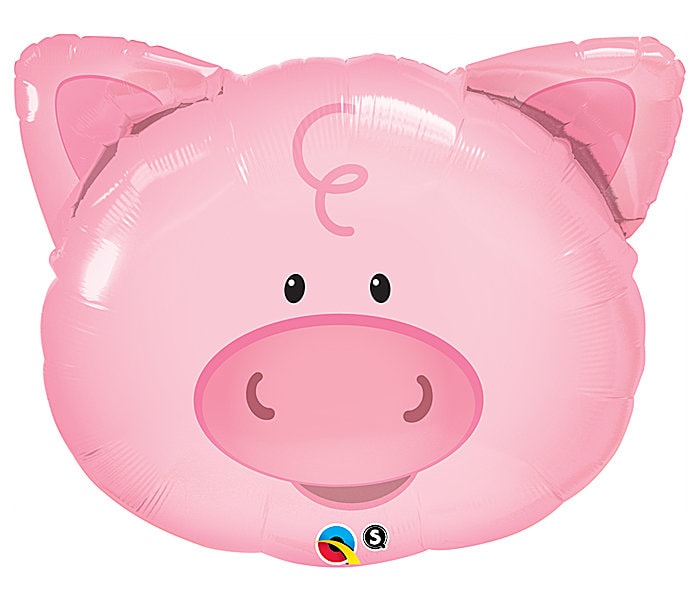 Pig Balloon 30 On The Farm Birthday Party Barnyard Etsy 日本