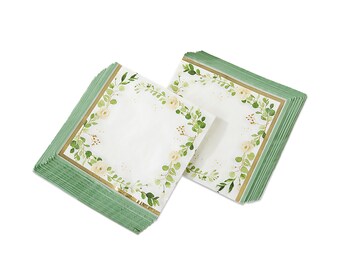 Botanical Garden Lunch Napkins 30ct | Botanical Bridal Shower | Botanical Baby Shower | English Garden Napkins | Garden Party Napkins