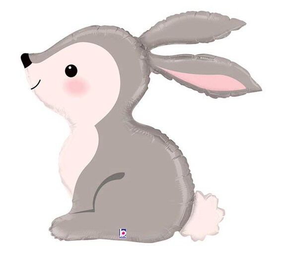 Giant Woodland Bunny Balloon 36" | Wild One Birthday Party | Woodland Baby Shower | Woodland Creatures | Boys Birthday Party | Rabbit Decor Il_570xn