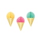 Ice Cream Cone Honeycomb Decorations 3ct | Ice Cream Social Party Decor | Girls Birthday | Here's the Scoop | Bridal Shower Decor