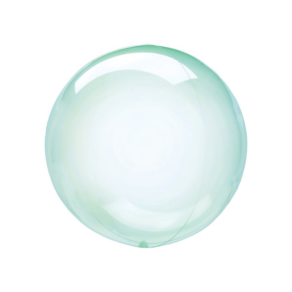 Clear Green Crystal Clearz Balloon 10in | Sphere Bubble Balloon | Bubbly Baby Shower Decor | DIY Confetti Balloon | Champagne Bubbles