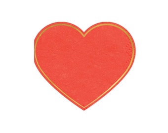 Red Valentine's Day Heart Dessert Napkins 20ct | Valentine's Day Napkins | Galentine's Day Party | Valentine Tableware | Wedding Napkins