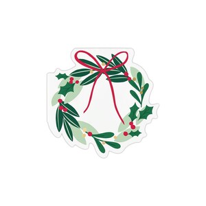Serwetki deserowe w kształcie świątecznego wieńca 20 szt. | Serwetki koktajlowe Jingle & Mingle Christmas | Różowe serwetki świąteczne | Oh What Fun Christmas Party