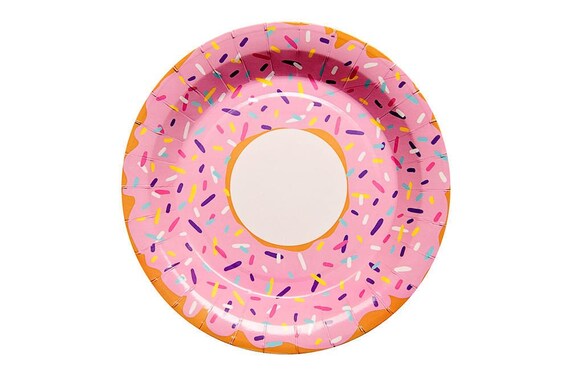 Donut Paper Plates 9" | Donut Birthday Party | Donut Party | Donut Baby Shower | Donut Baby Sprinkle | Pack of 10 Party Plates Il_570xn