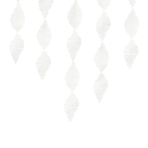 White Crepe Paper Streamer 9' | Party Backdrop | Baby Shower Banner | Bridal Shower Backdrop | Wedding Backdrop | Engagement Party Il_570xn