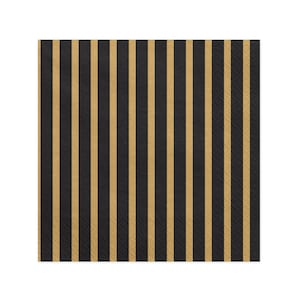 Black & Gold Stripe Lunch Napkins 20ct | New Years Eve Party Napkins | Wedding Napkins | Milestone Birthday Party | Graduation Party