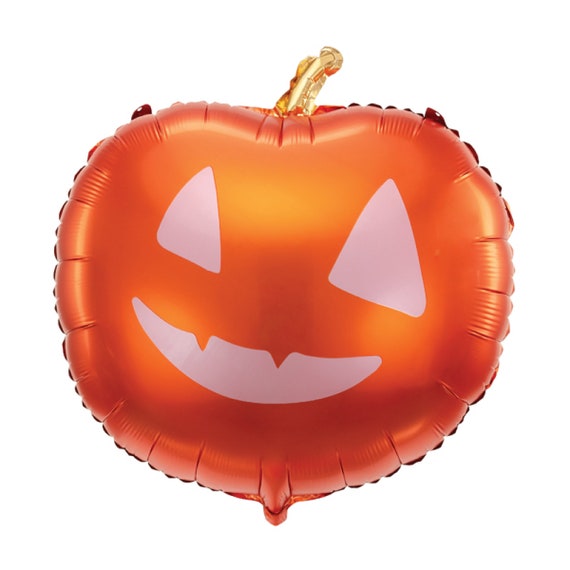 Orange Halloween Pumpkin Balloon 16in | Kids Halloween Party | Jack-O-Lantern Decor | Halloween Balloon | Halloween Birthday | Fall Decor Il_570xn