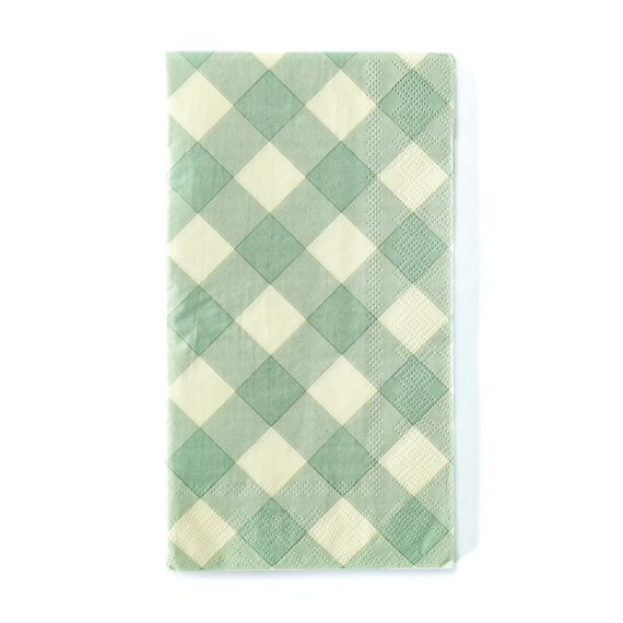 Green Plaid Paper Guest Towels 24ct Thanksgiving Napkins