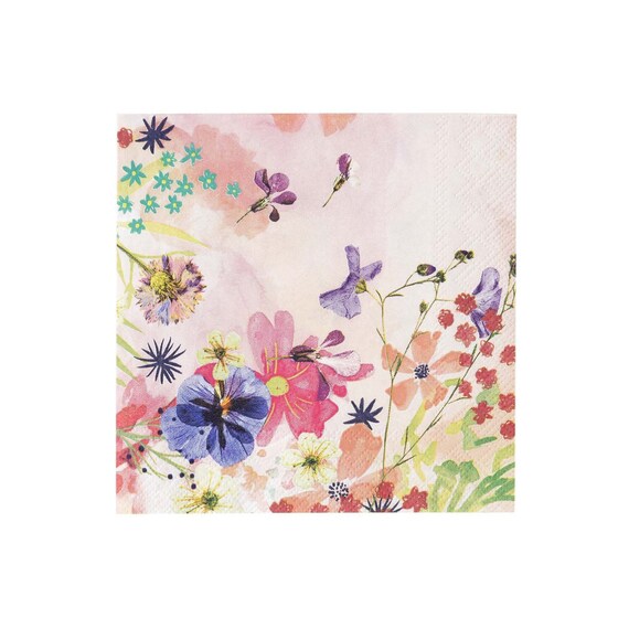 Pink Floral Bridal Cocktail Napkins 20ct | Blossom Bride Bridal Shower | Floral Garden Baby Shower | Fancy Nancy Tea Party | Girls Birthday Il_570xn