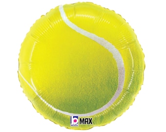 Tennis Ball Foil Balloon (18in) – Game Set Match Party Decor, Tennis Birthday or Shower