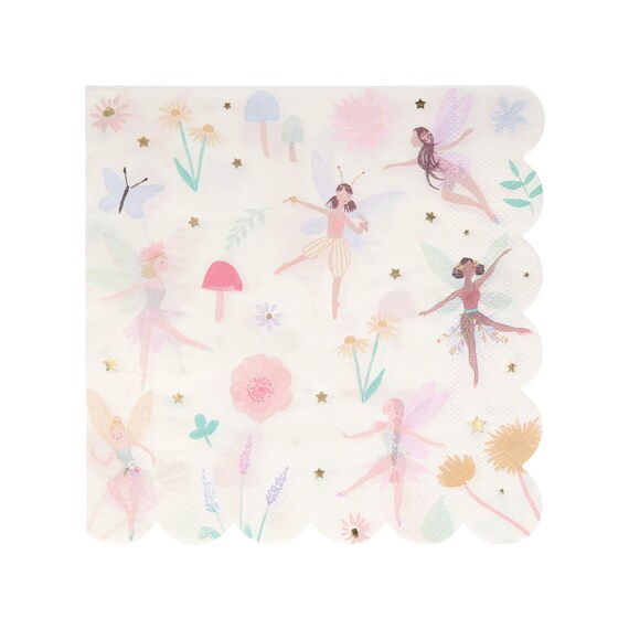 Fairy Party Lunch Napkins | Fairy Princess Party | Princess Party Decor | Garden Fairy Party | Pack of 16 Meri Meri Napkins Il_570xn