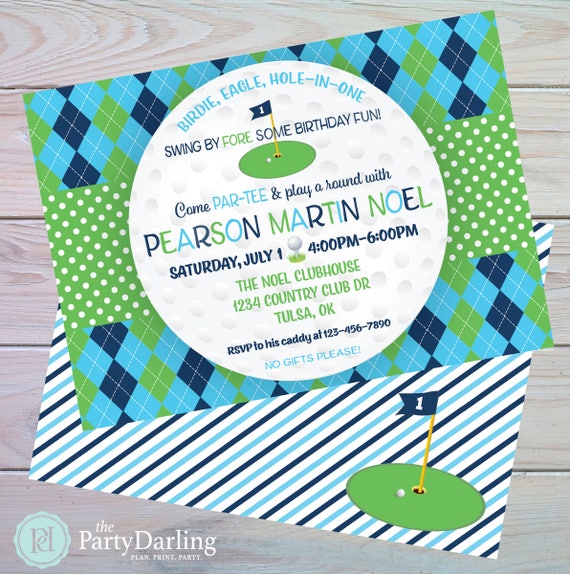 Golf Party Invitation | Golf Birthday Invitation | Golf Printables | Hole In One Birthday | Boy | Printable Invitation | The Party Darling Il_570xn