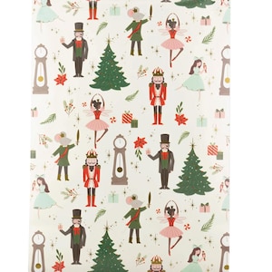 Runner da tavola di carta per feste Schiaccianoci / Runner di Natale / Runner Schiaccianoci / Compleanno della fata Confetto / Decorazioni per feste di Natale Schiaccianoci