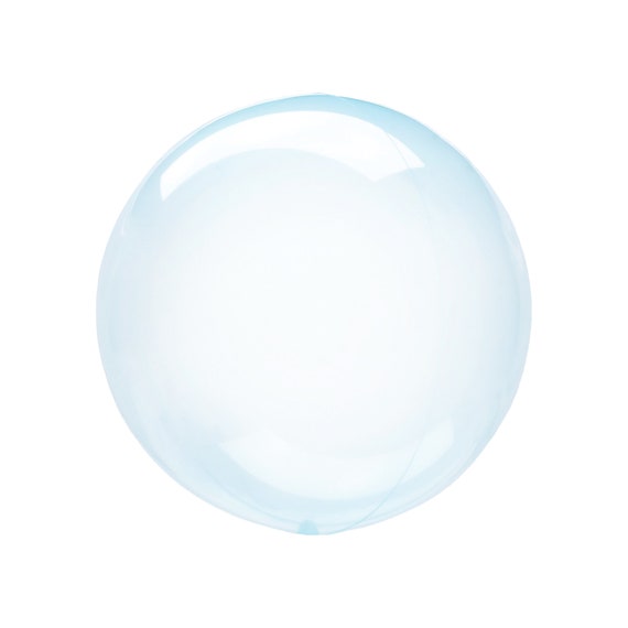 Clear Blue Crystal Clearz Balloon 10" | Clear Bubble Balloons | Baby Shower Decor | Champagne Bubbles | Sphere Balloon | DIY Confetti Il_570xn