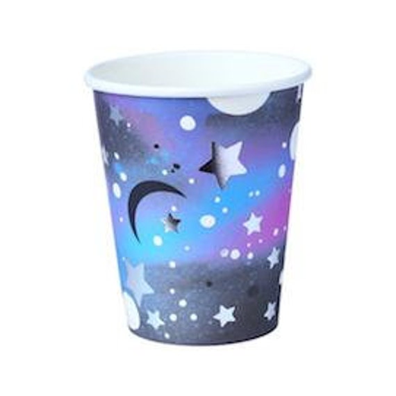 Moon and Star Galaxy Party Cups Space Birthday Party Cups Etsy