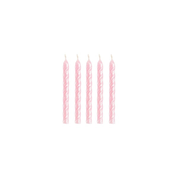 Iridescent Spiral Birthday Candles 24ct | Girl's Birthday Cake Decor | Princess Birthday Cupcake Toppers | Mermaid Candles | Wax Candles