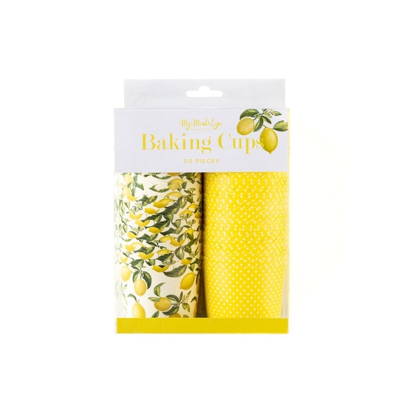 Lemon Food Cups | Lemon Birthday Snack Cups | Tutti Fruity Party | Twotti Fruitti | Lemonade Stand Decor | Pack of 50 Baking Cups Il_570xn