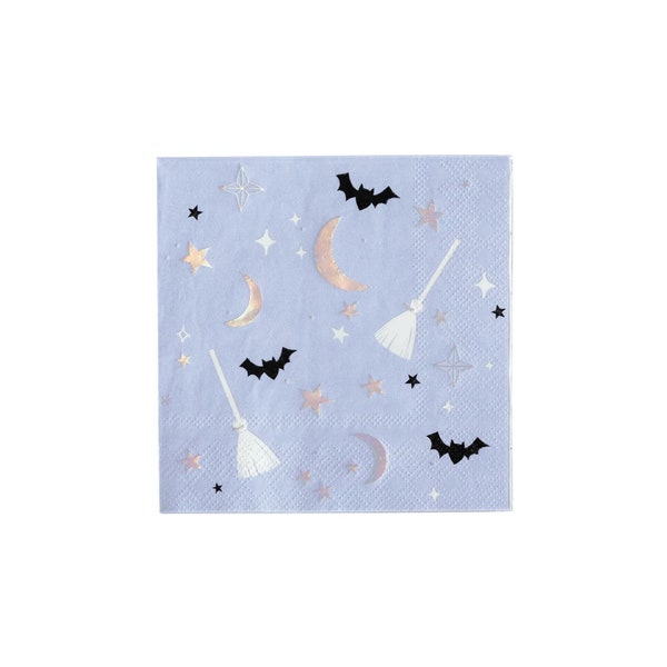 Purple Witch Dessert Napkins 18ct | Hocus Pocus Party | Witch Party Decor | Witch Bachelorette | Spooktacular Birthday | Kid Halloween Party